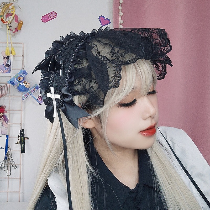Embroidery Hoop - Cosplay Anime Gothic Lolita pokojówka koronkowa