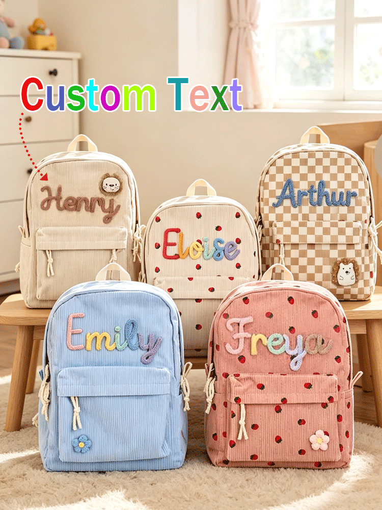 Embroidery Name - [Personalizowany] Plecak szkolny z imieniem –