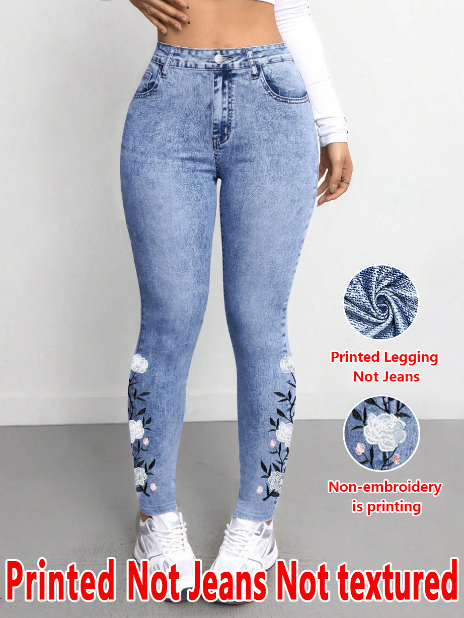 Embroidery Effect - 1293 [Spodnie z nadrukiem - nie