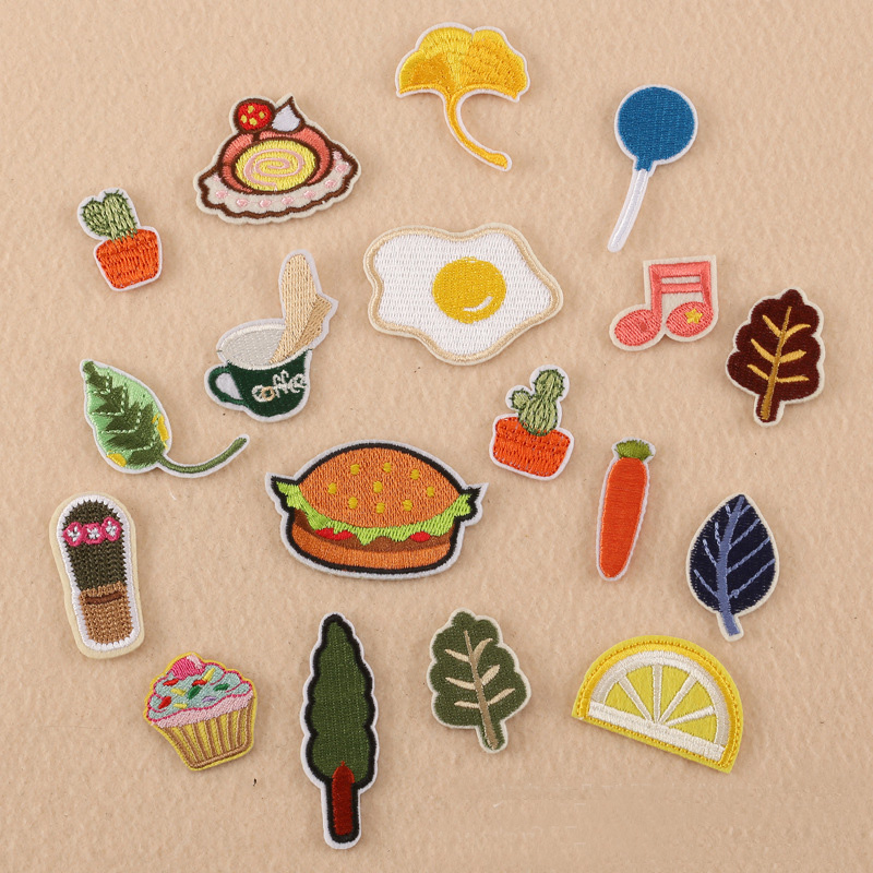 Embroidery Egg - Dzieci Cartoon marchew liść Hamburger jajko