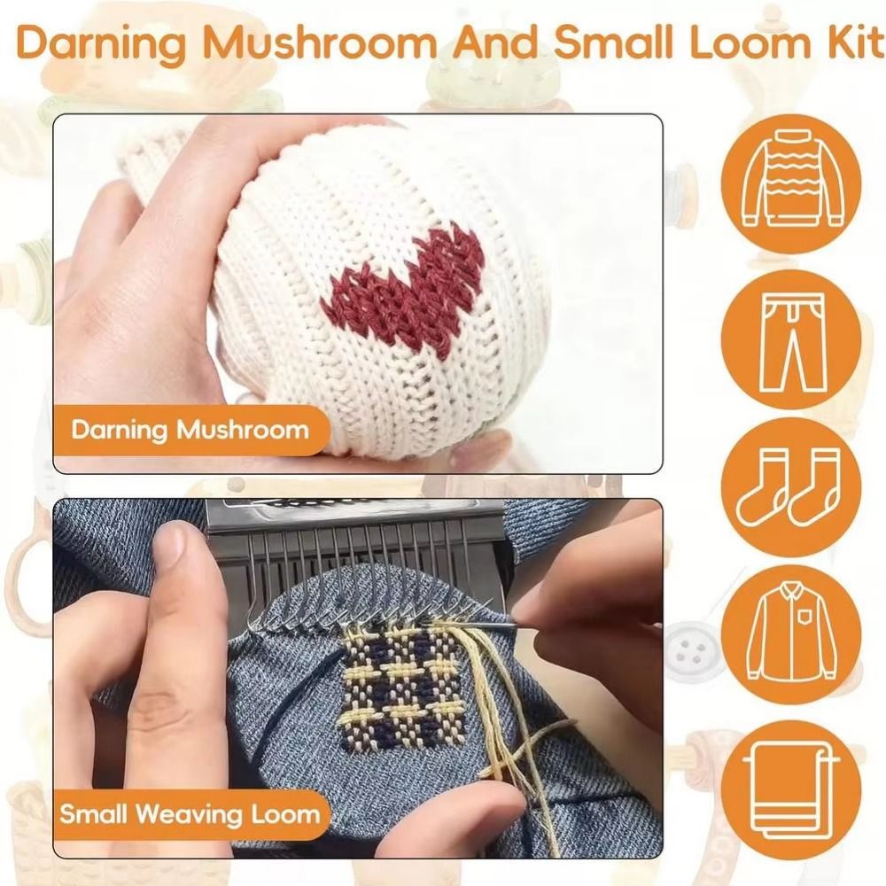 Embroidery Egg - Zestaw do samodzielnego naprawiania skarpet, tkactwo