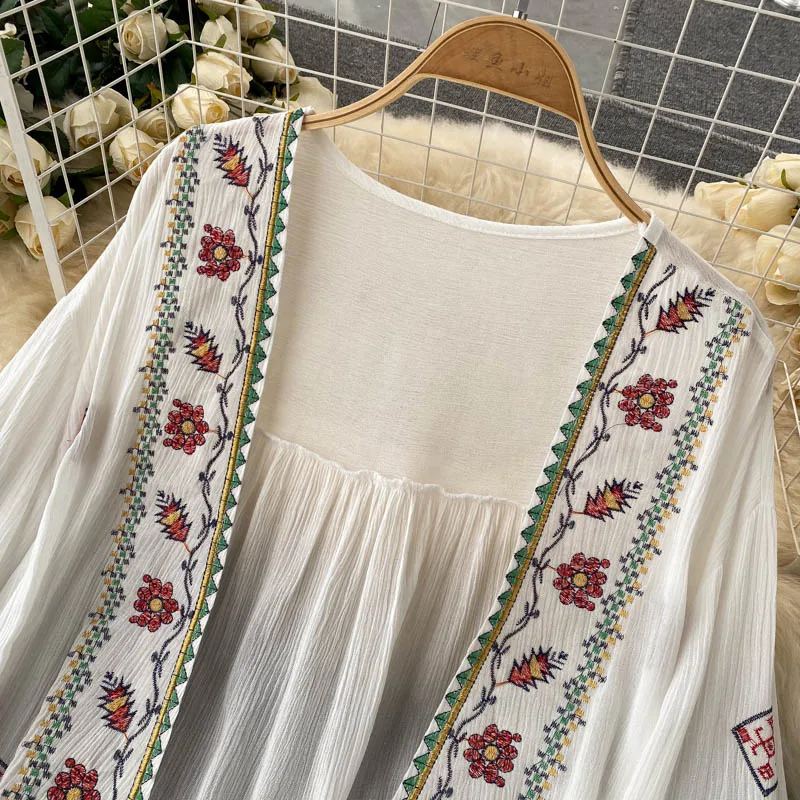 Letnia koszula damska Bohemian – Embroidery On Shirt recenzja i cena