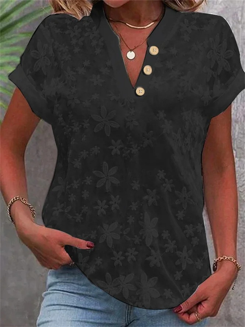 Letnia damska biała bluzka z k – Embroidery On Shirt recenzja i cena