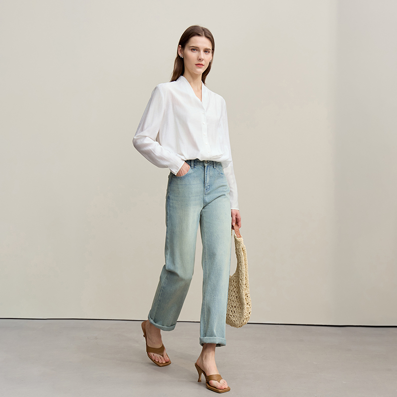 Damskie jeansy Amii, nowa kole – Embroidery Effect recenzja i cena