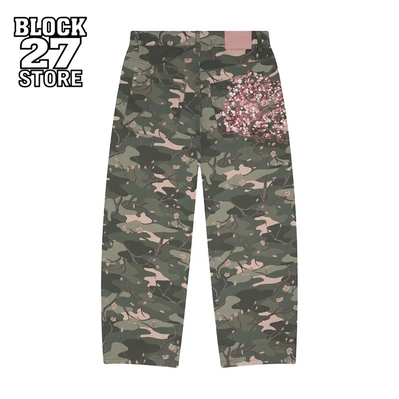 Męskie jeansy Y2K z haftem Sak – Embroidery Jeans Sakura recenzja i cena