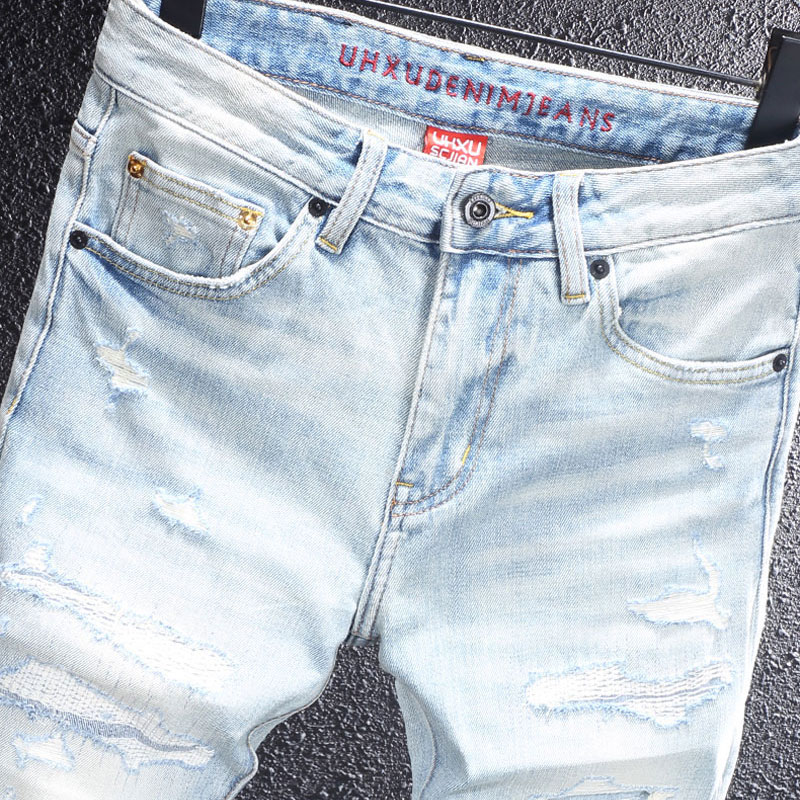 Męskie jeansy w stylu streetwe – Embroidery Effect recenzja i cena