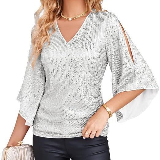 Elegancka damska bluzka z dług – Embroidery Effect recenzja i cena