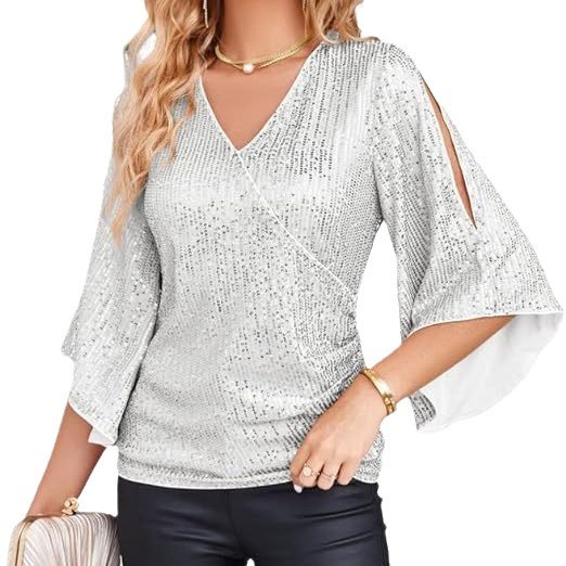 Elegancka damska bluzka z dług – Embroidery Effect recenzja i cena