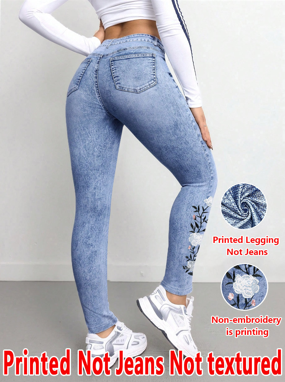 1293 [Spodnie z nadrukiem - ni – Embroidery Effect recenzja i cena