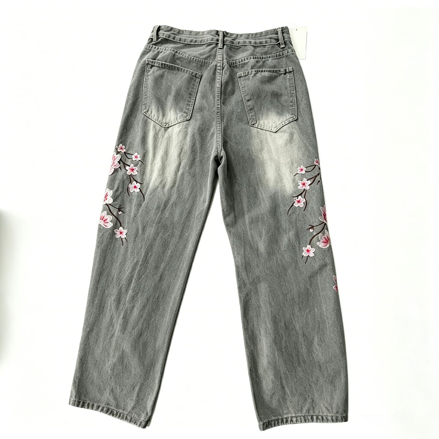 Dżinsy z wysokim stanem, luźne – Embroidery Jeans Sakura recenzja i cena