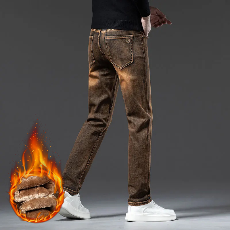 Nowe zimowe męskie jeansy z po – Embroidery Effect recenzja i cena