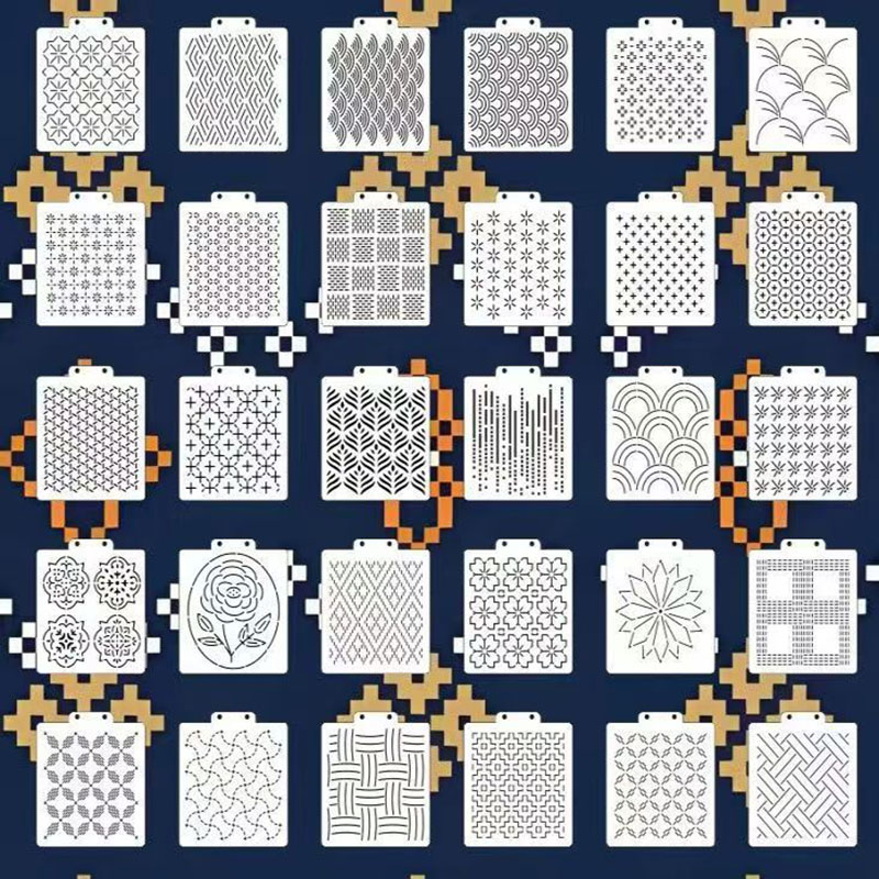 30 szt. Zestaw szablonów Sashi – Embroidery And Quilting recenzja i cena
