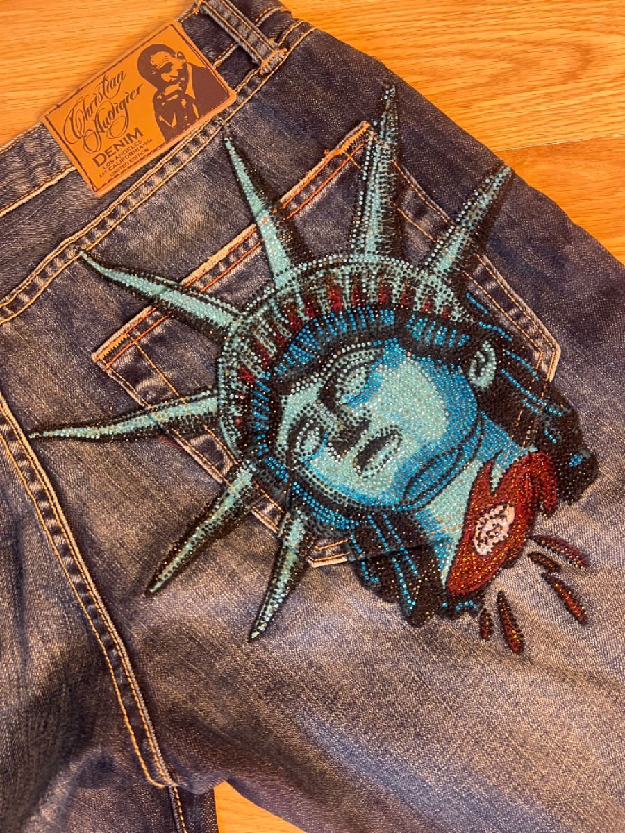 Spodnie jeansowe damskie Y2K z – Embroidery Jeans Sakura recenzja i cena