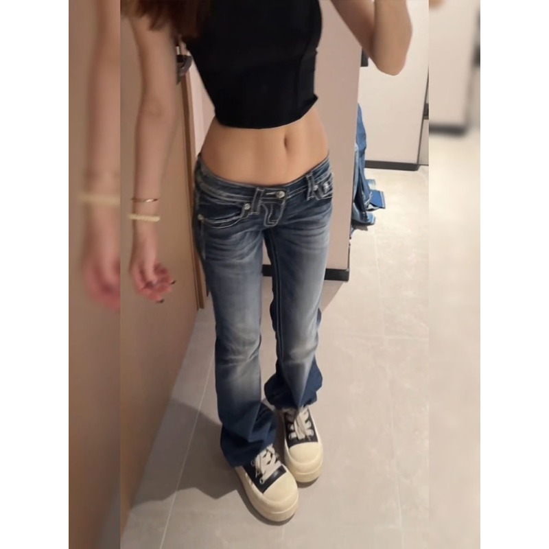 Damskie dżinsy Y2K Gothic z ha – Embroidery Jeans Sakura recenzja i cena
