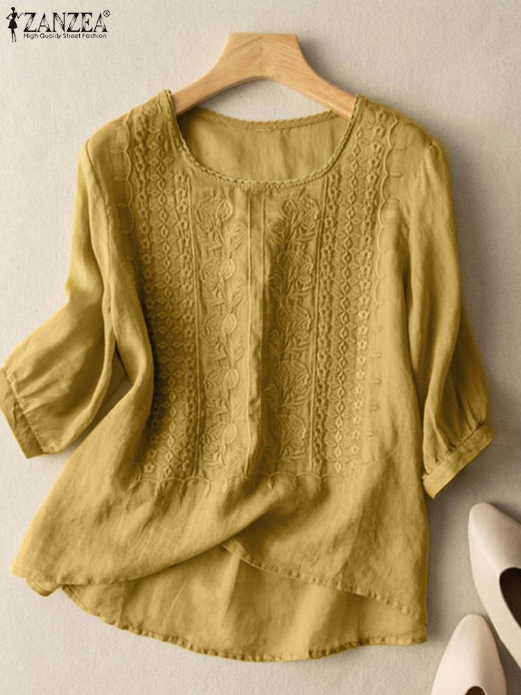 ZANZEA eleganckie damskie haft – Embroidery On Shirt recenzja i cena