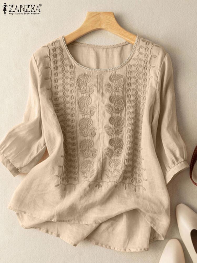 ZANZEA eleganckie damskie haft – Embroidery On Shirt recenzja i cena