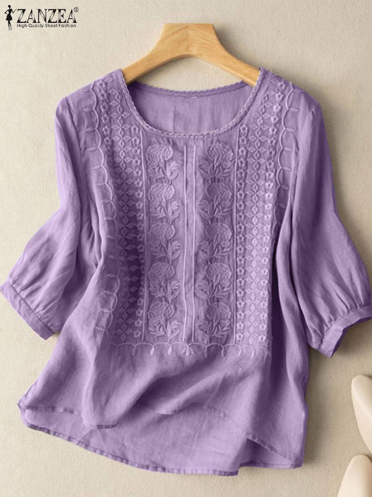 ZANZEA eleganckie damskie haft – Embroidery On Shirt recenzja i cena