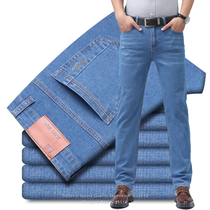 Letnie Cienkie Męskie Jeansy D – Embroidery Effect recenzja i cena