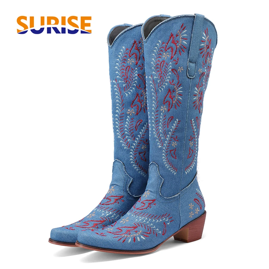 Niebieskie dżinsy Western Cowg – Embroidery Yes recenzja i cena